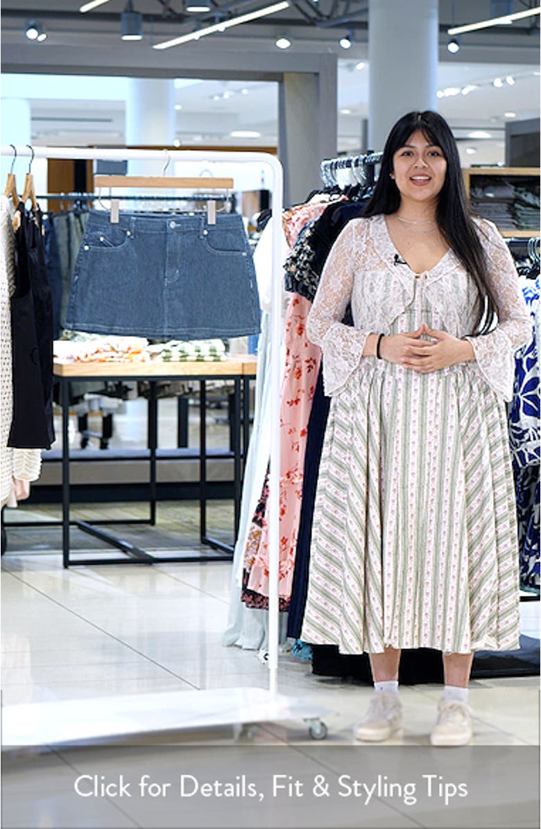 Pinstripe Denim Miniskirt, sales video thumbnail