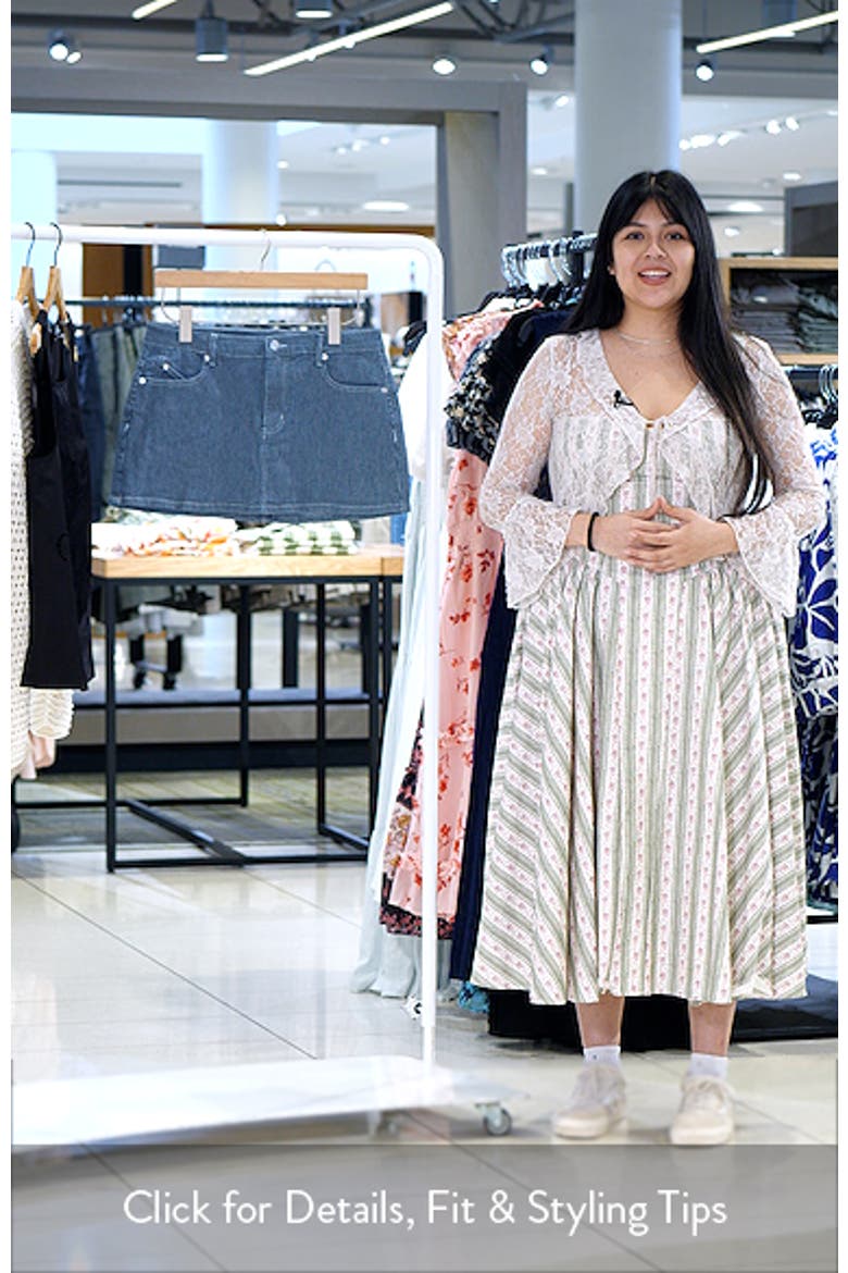 Pinstripe Denim Miniskirt video