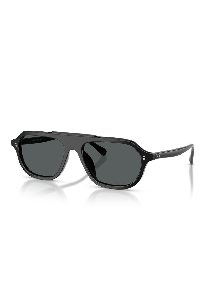 58mm Estin Polarized Irregular Sunglasses, Alternate, color, BLACK / MIDNIGHT EXPRESS POLAR