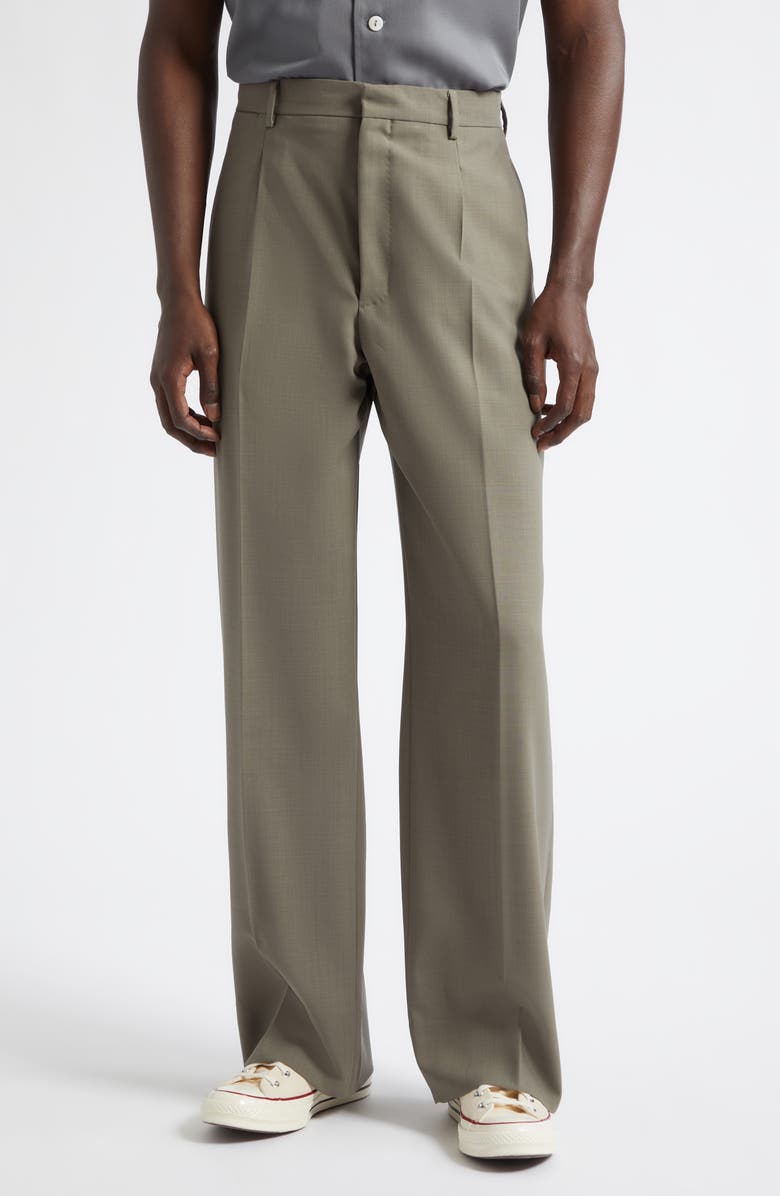 Second Layer Tio Wool Wide Leg Pants, Main, color, Mushroom