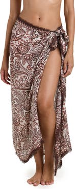La Blanca Painted Paisley Canga Print Cover-Up Pareo