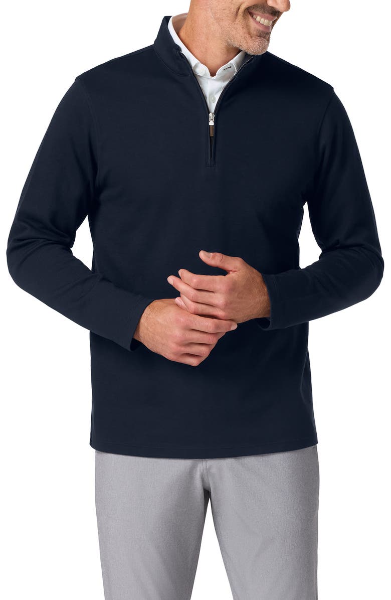 Mizzen+Main KPI Quarter Zip Pullover, Main, color, Navy