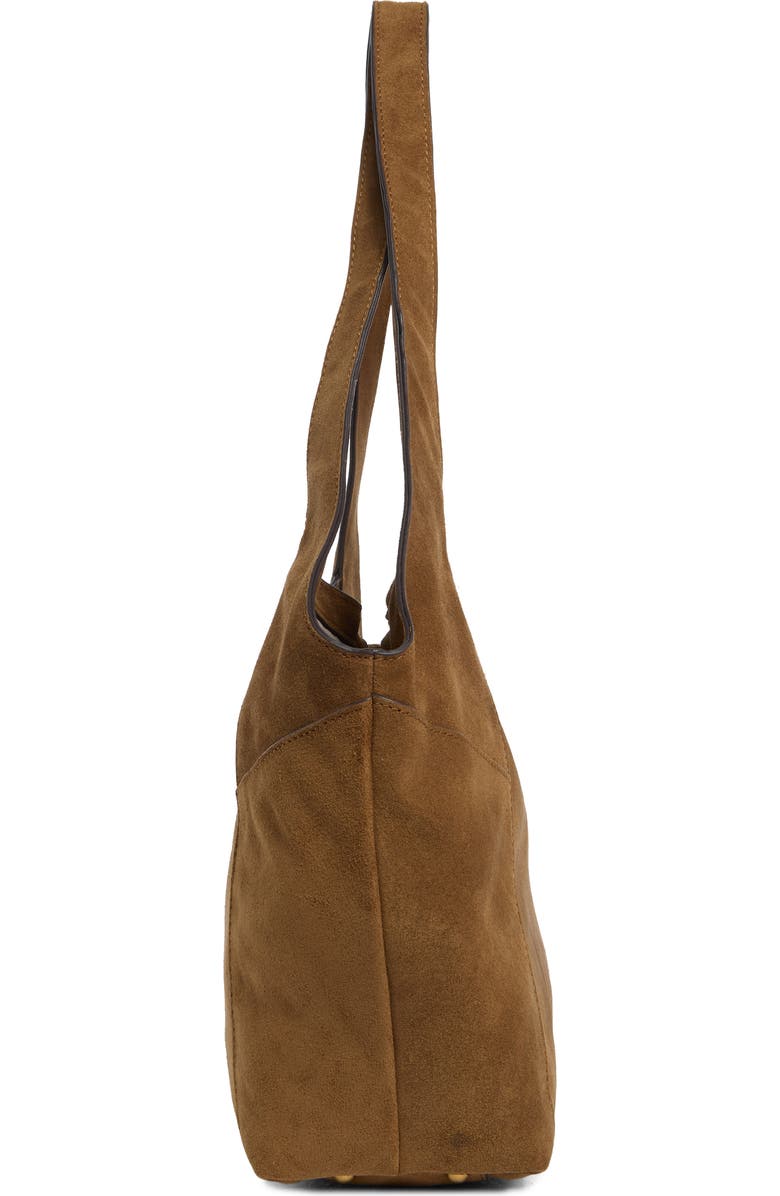 rag & bone Small Brayton Suede Shopper, Alternate, color, Golden Brown