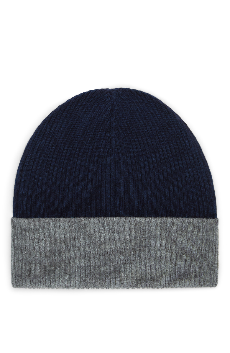 Brunello Cucinelli Cashmere double knit ribbed beanie, Main, color, 