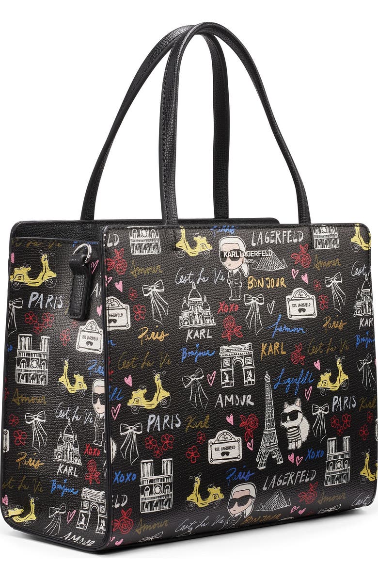 KARL LAGERFELD PARIS Maybelle Satchel, Alternate, color, Black Multi