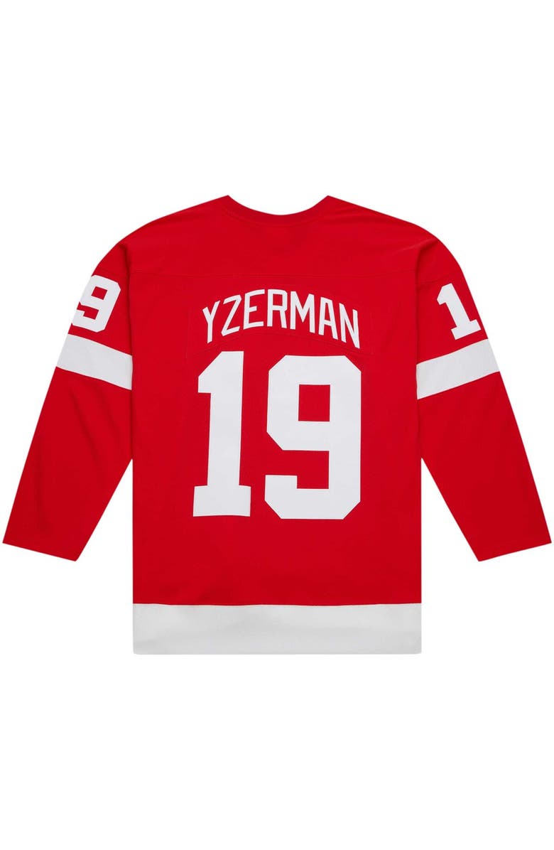 Mitchell & Ness Men's Mitchell & Ness Steve Yzerman Red Detroit Red Wings Captain Patch 1996/97 Blue Line Player Jersey, Alternate, color,