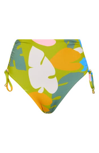 Shop Vitamin A ® Gemma Ruched High Waist Bikini Bottoms In Matisse