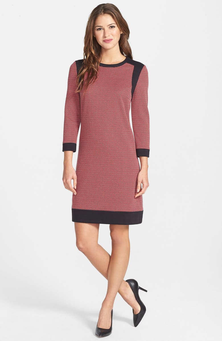 Maggy London Jacquard Knit Shift Dress, Alternate, color,