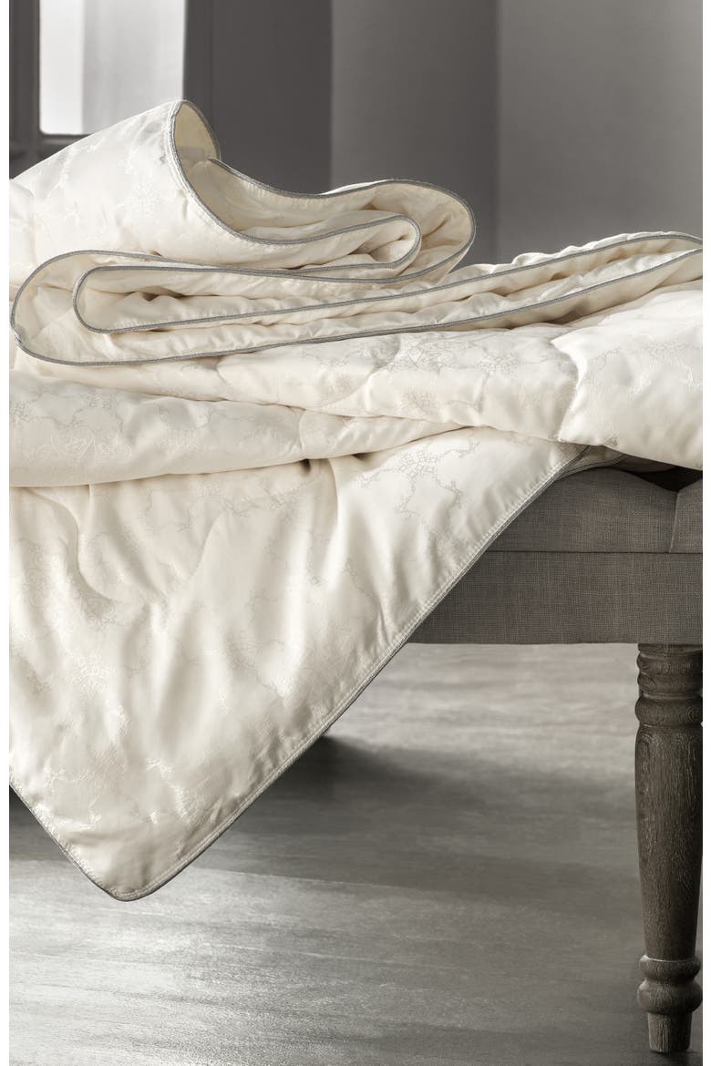Celesta cashmere silk comforter, Alternate, color, White
