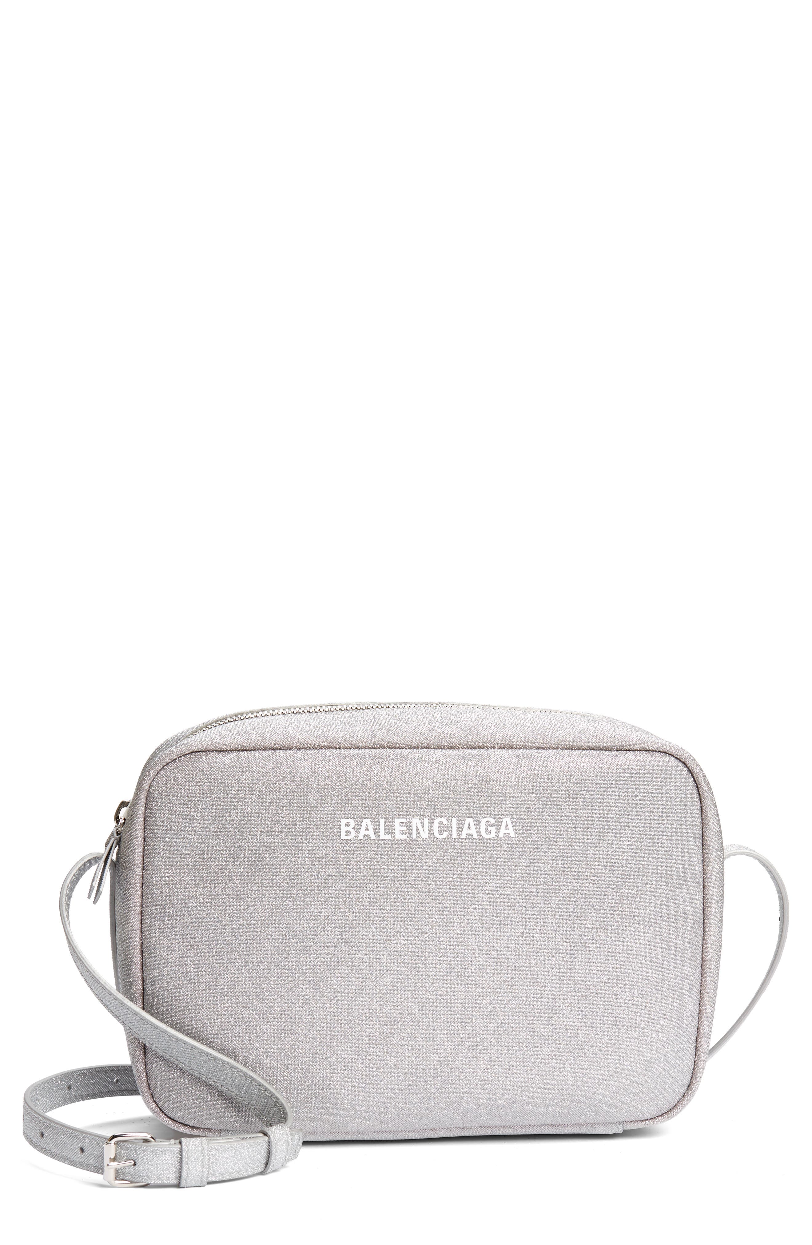 Balenciaga Medium Everyday Sparkle Fabric Camera Bag, Main, color, 