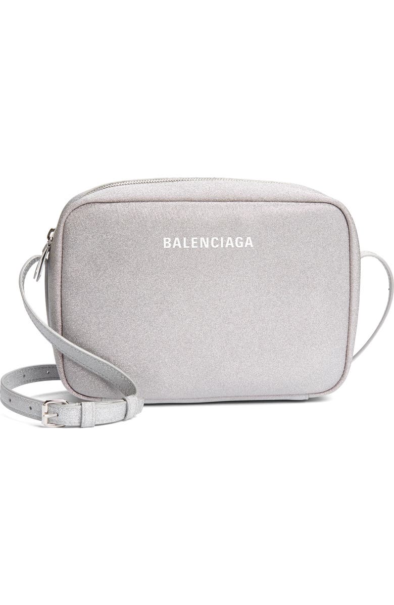 Balenciaga Medium Everyday Sparkle Fabric Camera Bag, Main, color,