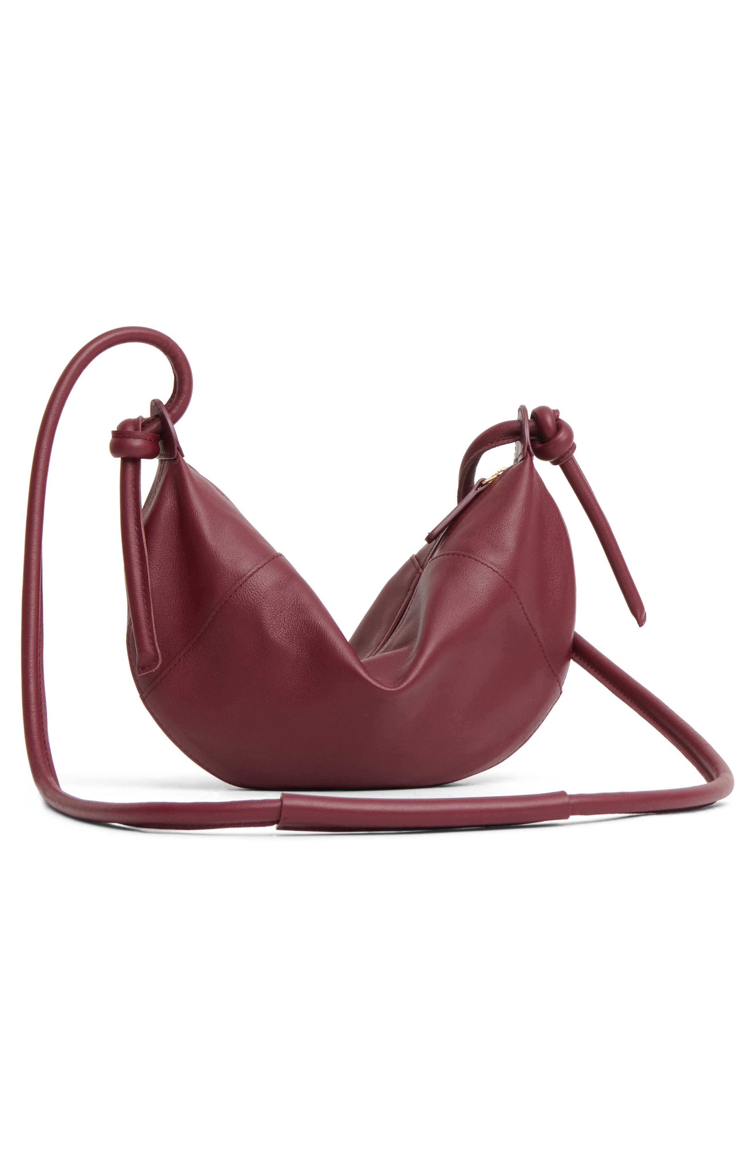Mansur Gavriel Mini Fortuna Leather Crossbody Bag, Alternate, color, Oxblood