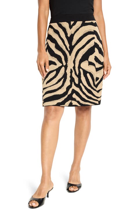 Zebra Stripe Knit Skirt