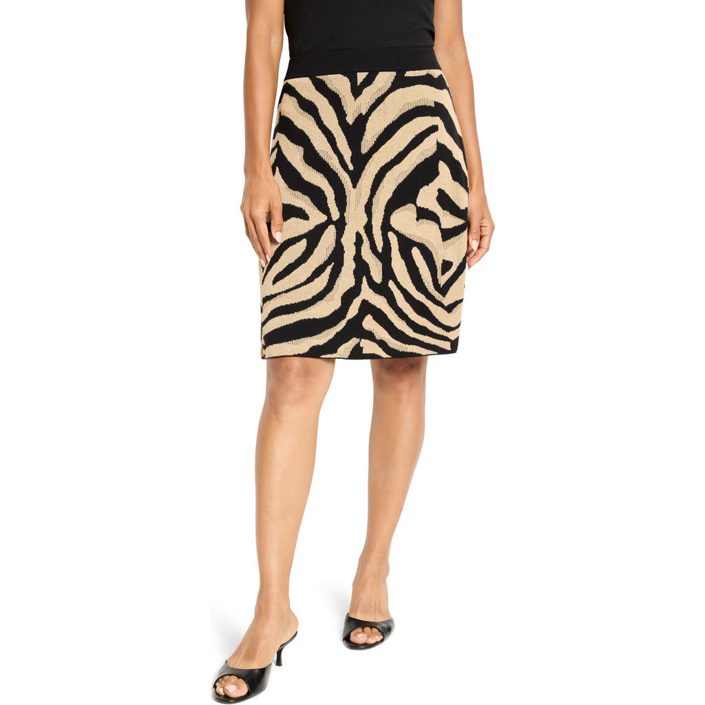 Nic + Zoe Nic+zoe Zebra Stripe Knit Skirt In Multi