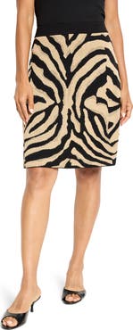 NIC+ZOE Zebra Stripe Knit Skirt