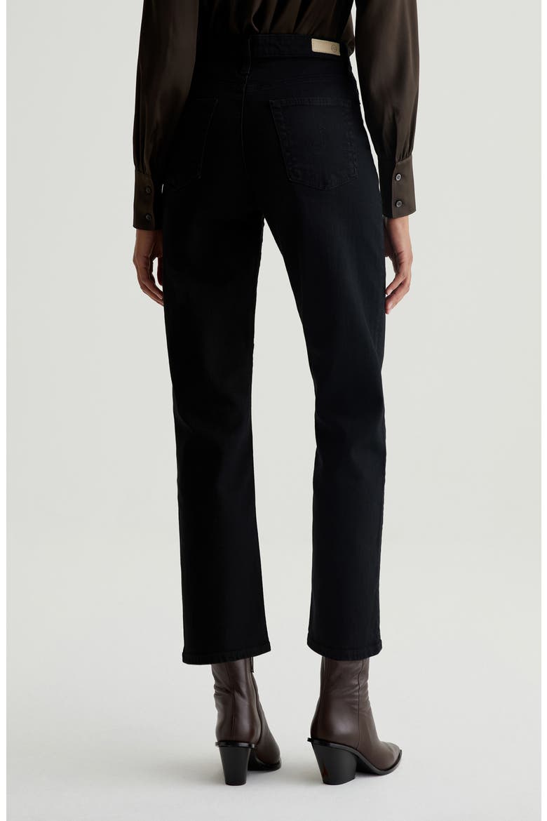 Rian High Waist Ankle Straight Leg Jeans, Alternate, color, SULFUR BLACK