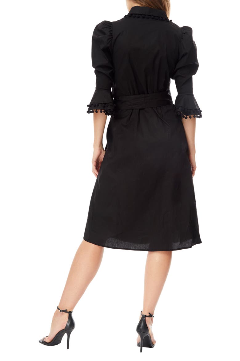 Lucia Stretch Cotton Poplin Shirtdress, Alternate, color, BLACK