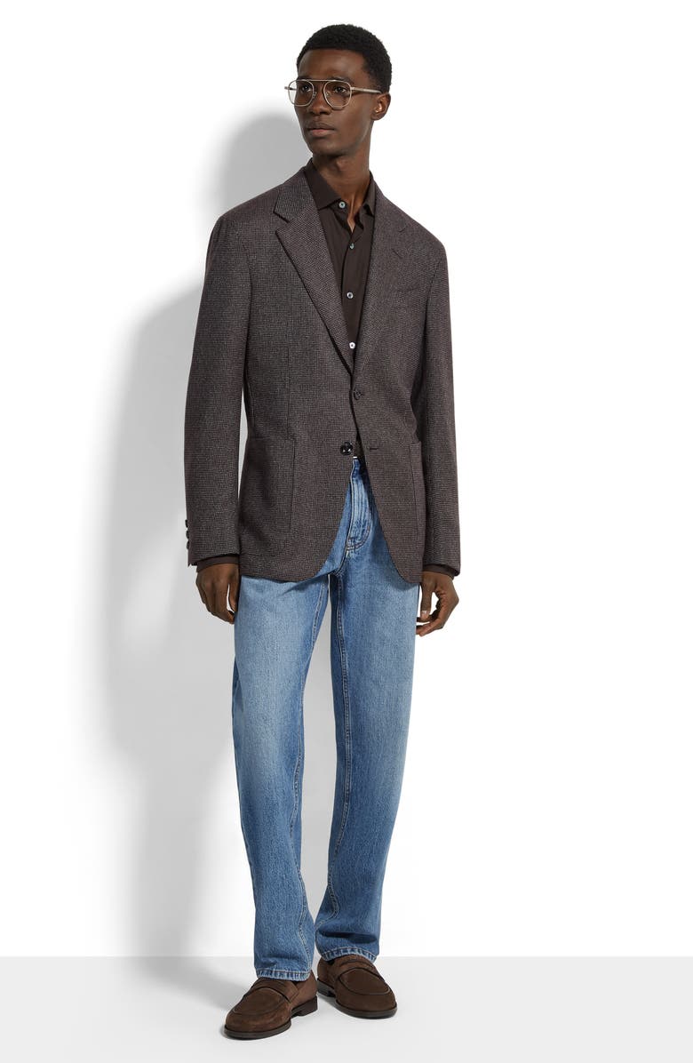 ZEGNA Couture Oasi Cashmere Sport Coat, Alternate, color, Brown/ Grey