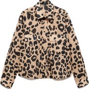 MANGO Animal Print Cotton Button-Up Shirt