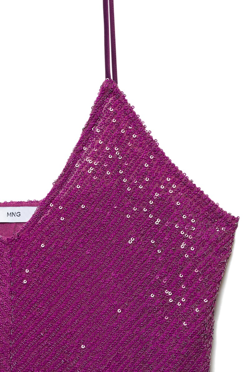 MANGO Sequin Knit Camisole, Alternate, color, 