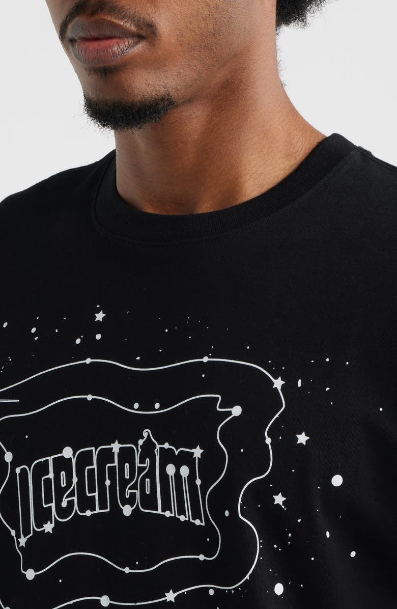 ICECREAM Star Gazing Cotton Graphic T-Shirt, Alternate, color, Black