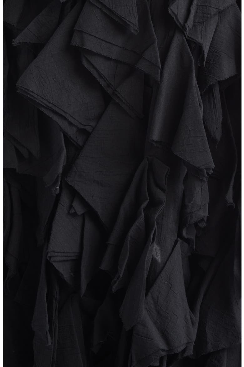 Cotton Handkerchief Skirt, Alternate, color, BLACK