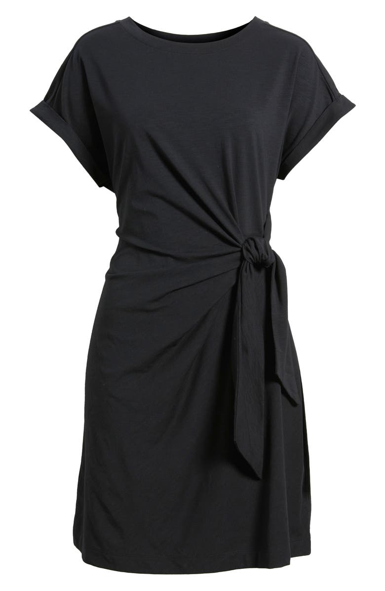 Tommy Bahama Marina Side Tie T-Shirt Dress, Alternate, color, Black