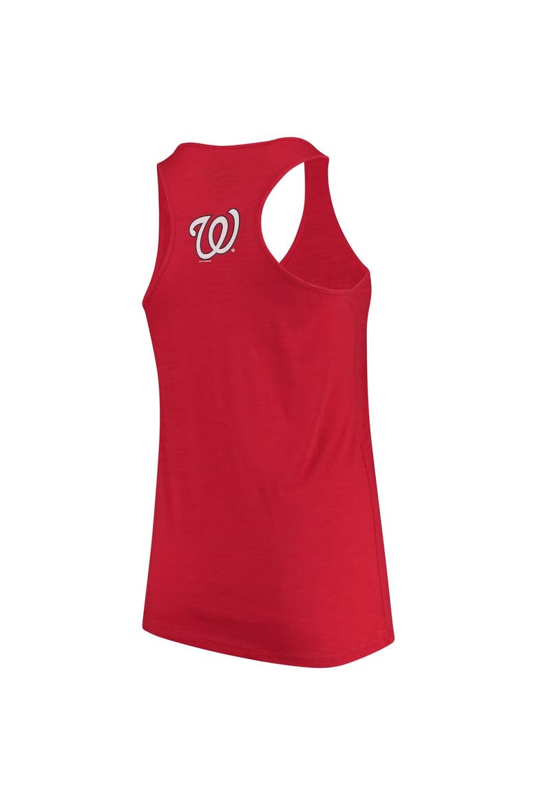Women's Soft as a Grape Red Washington Nationals Plus Size Swing for the Fences Racerback Tank Top, Alternate, color, Red