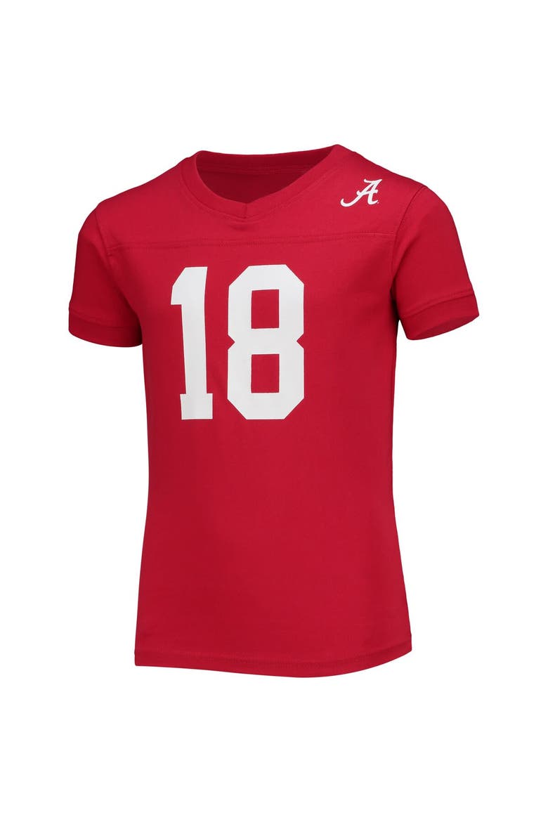 Youth Wes & Willy Crimson Alabama Crimson Tide Football T-Shirt & Pants Sleep Set, Alternate, color, Crimson