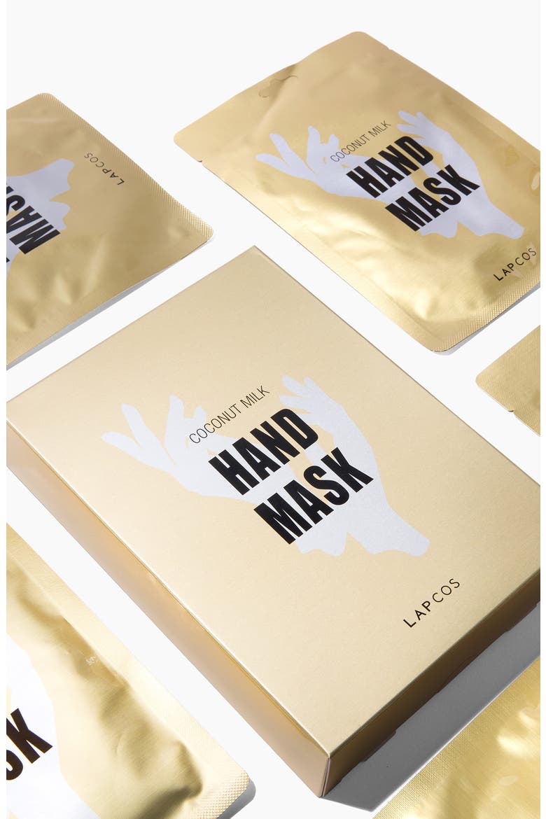 Coconut Milk 5-Pack Hand Mask, Alternate, color, YELLOW