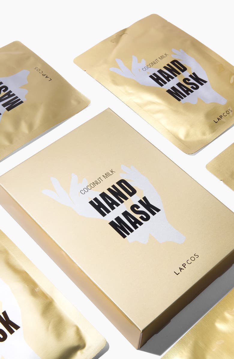 LAPCOS Coconut Milk 5-Pack Hand Mask, Alternate, color, Yellow