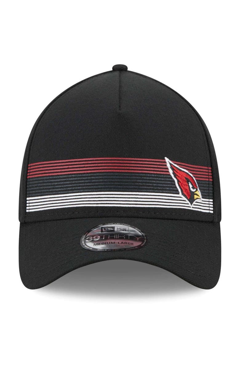 New Era Men's New Era Black Arizona Cardinals Flawless Stripe 39THIRTY Flex Hat, Alternate, color, 
