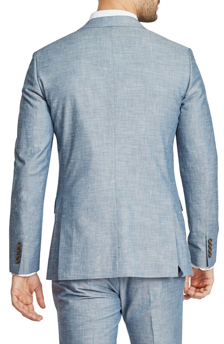 Bonobos Slim Fit Chambray Cotton Blazer, Alternate, color,