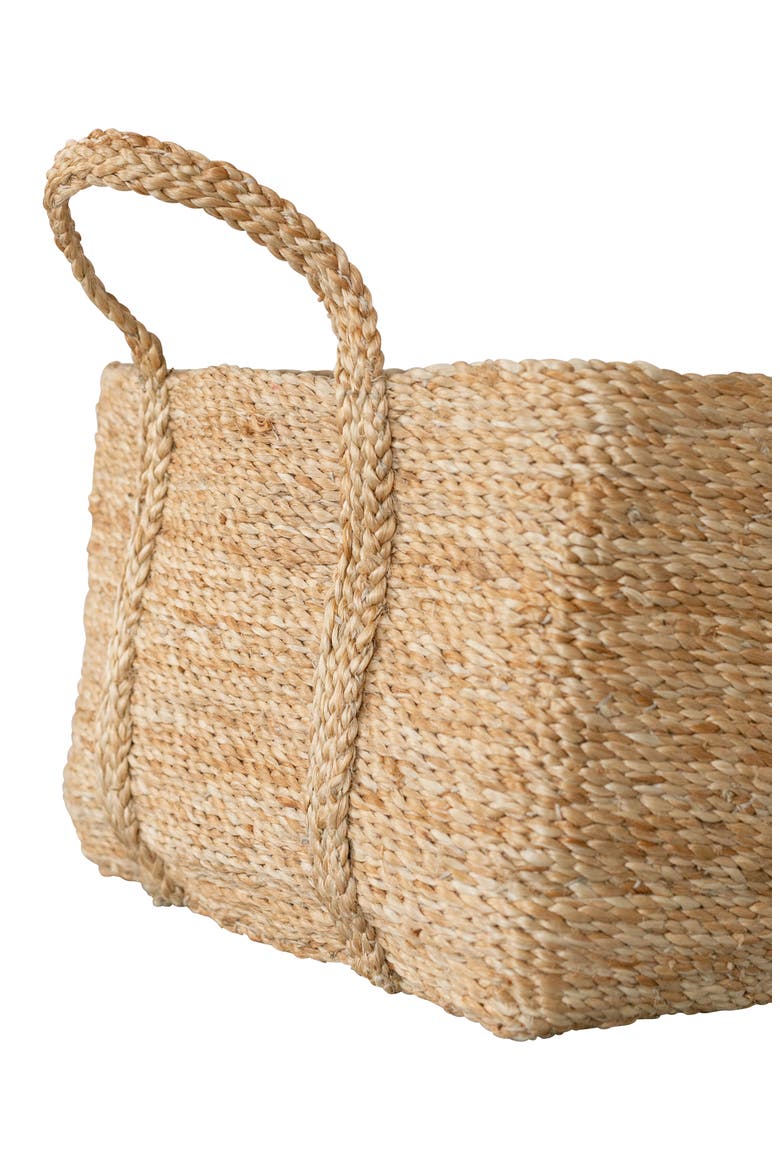 Square Jute Basket with Handles, Alternate, color, NATURAL