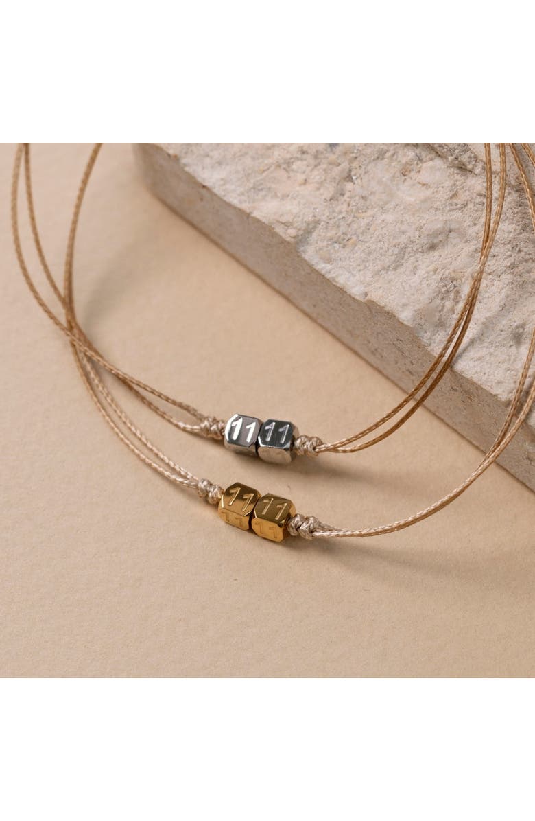 Mantra Thread of Divine Guidance 1111 bracelet, Alternate, color, Silver