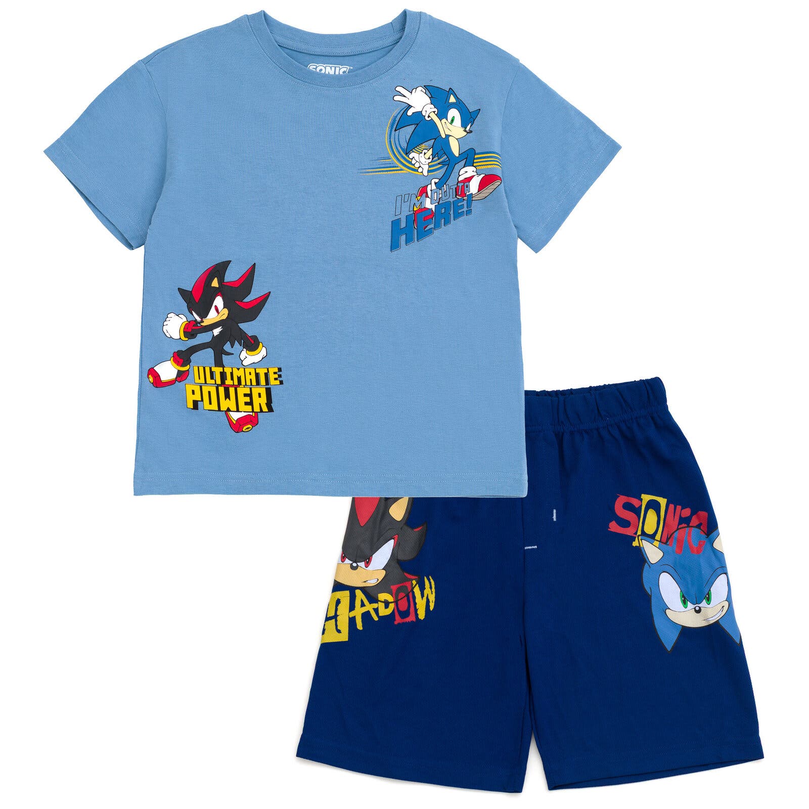 SEGA T-Shirt & Mesh Shorts Set in Slate Blue /Navy 