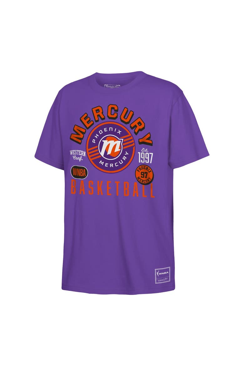 Youth Mitchell & Ness  Purple Phoenix Mercury City So Nice T-Shirt, Main, color, Purple