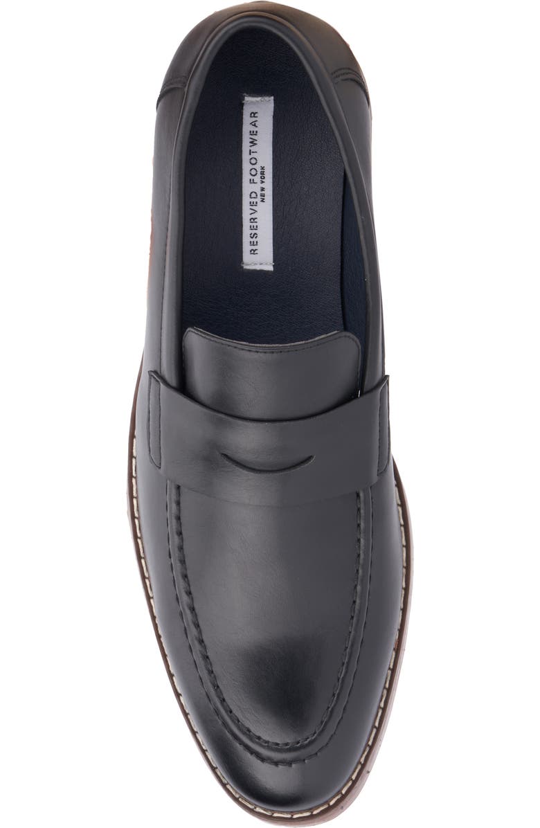 RESERVE FOOTWEAR Owen Penny Loafer, Alternate, color, Black