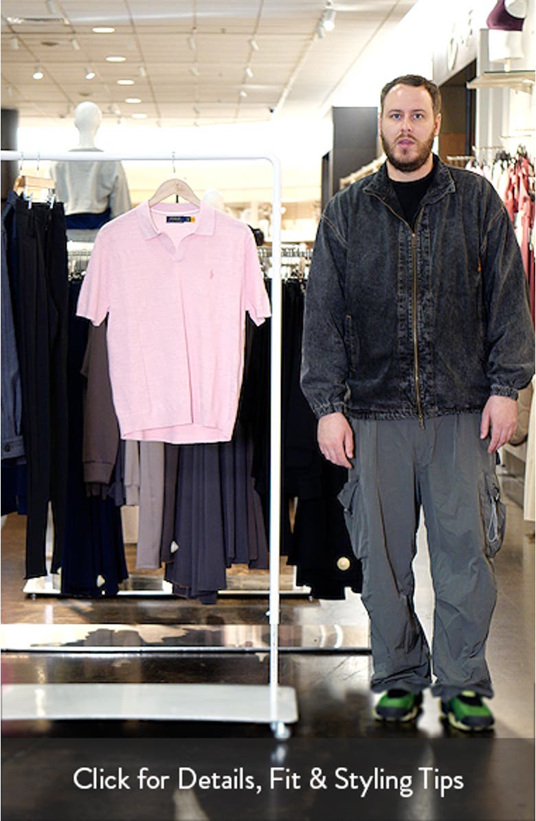 Textured Seed Stitch Cotton & Linen Polo, sales video thumbnail