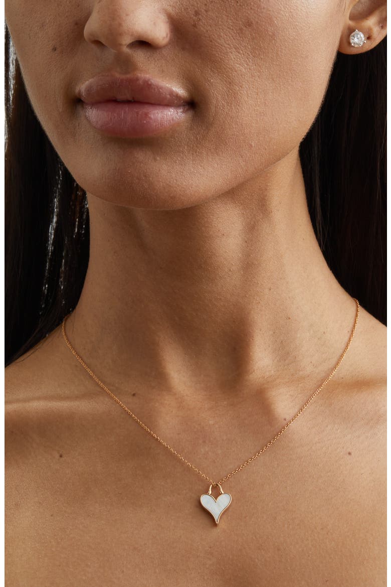 LoveLock Heart Pendant 18K Yellow Gold & Mother-of-Pearl – 12mm, Alternate, color, 18K YELLOW GOLD