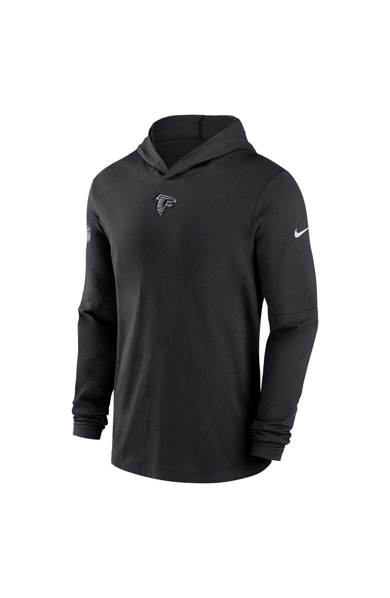 Nike Men's Nike Black Atlanta Falcons Sideline Performance Long Sleeve Hoodie T-Shirt, Alternate, color, 