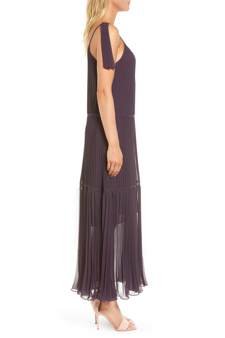 Chiffon Maxi Dress, Alternate, color, PURPLE NIGHT