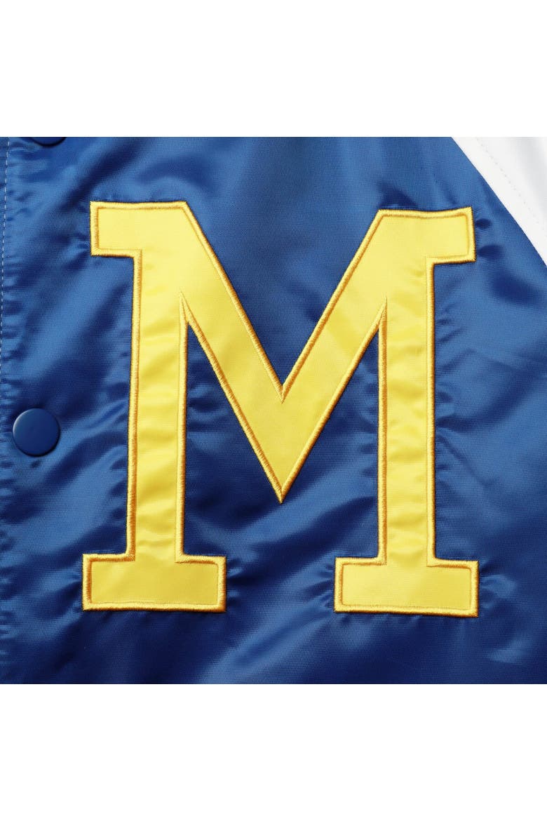 Men's Starter Royal/Gold Milwaukee Brewers Varsity Tri-Color Satin Full-Snap Jacket, Alternate, color, Royal