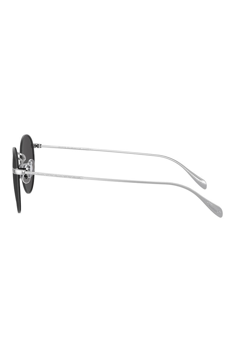 Coleridge Sun 50mm Tinted Round Sunglasses, Alternate, color, SILVER