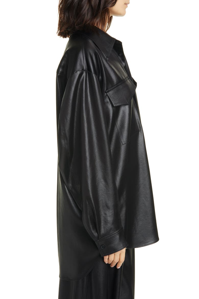 Celia Origami Sleeve Satin Shirt, Alternate, color, BLACK