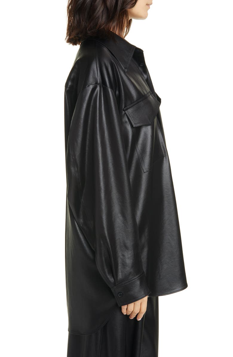 Tibi Celia Origami Sleeve Satin Shirt, Alternate, color,