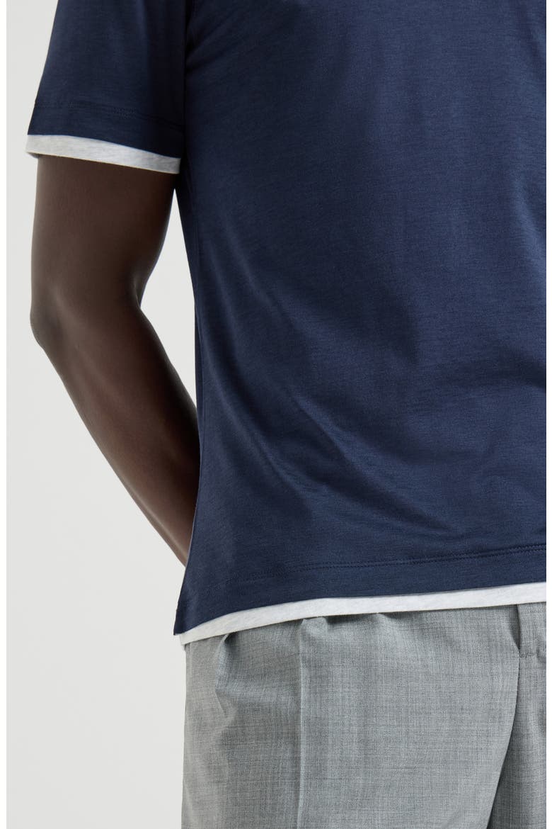 Polo with shirt collar, Alternate, color, Azure