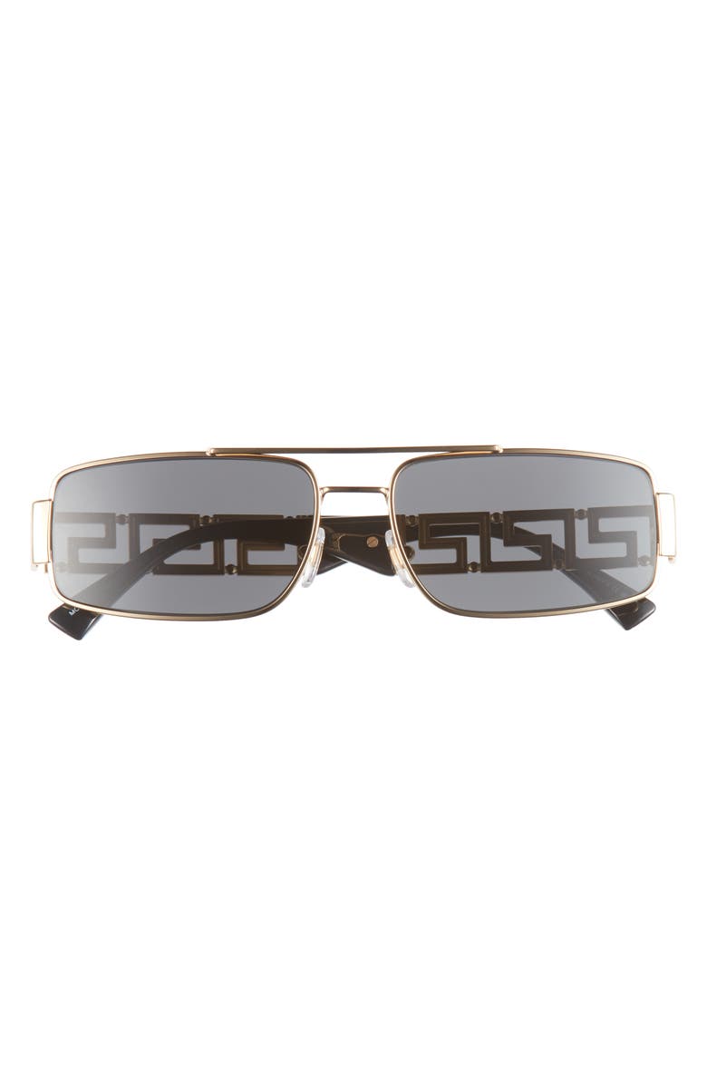 Versace 60mm Irregular Rectangular Sunglasses, Main, color,