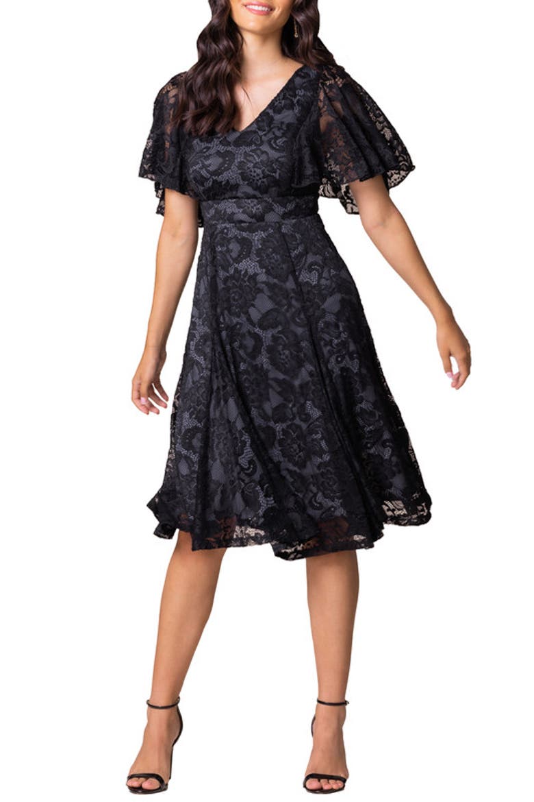 Camille Lace Cocktail Dress, Main, color, Storm grey