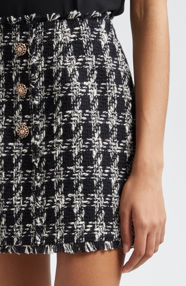 Cinq à Sept Adrienne Cotton Blend Tweed Miniskirt, Alternate, color,